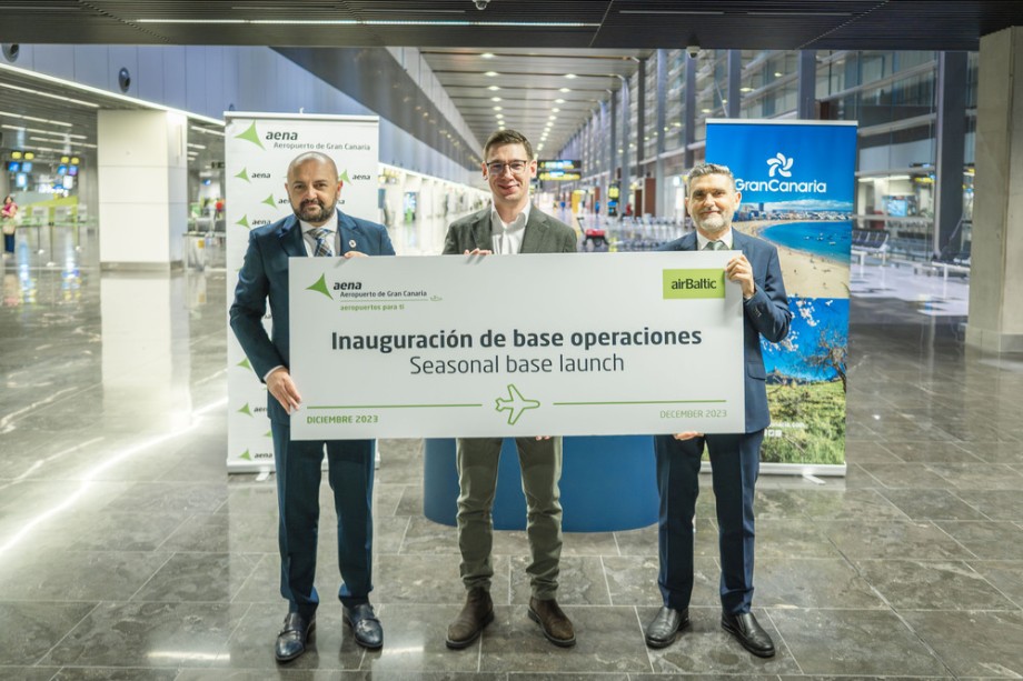 La aerolínea airBaltic inaugura su base de invierno en Gran Canaria con 10 rutas directas con el norte de Europa 