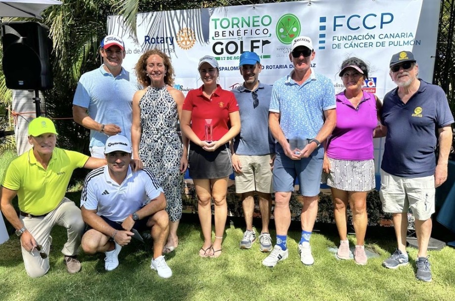 Triunfo de Alicia Fajardo en el I Torneo Benéfico Rotarios Maspalomas - Fundación Canaria Cáncer de Pulmón